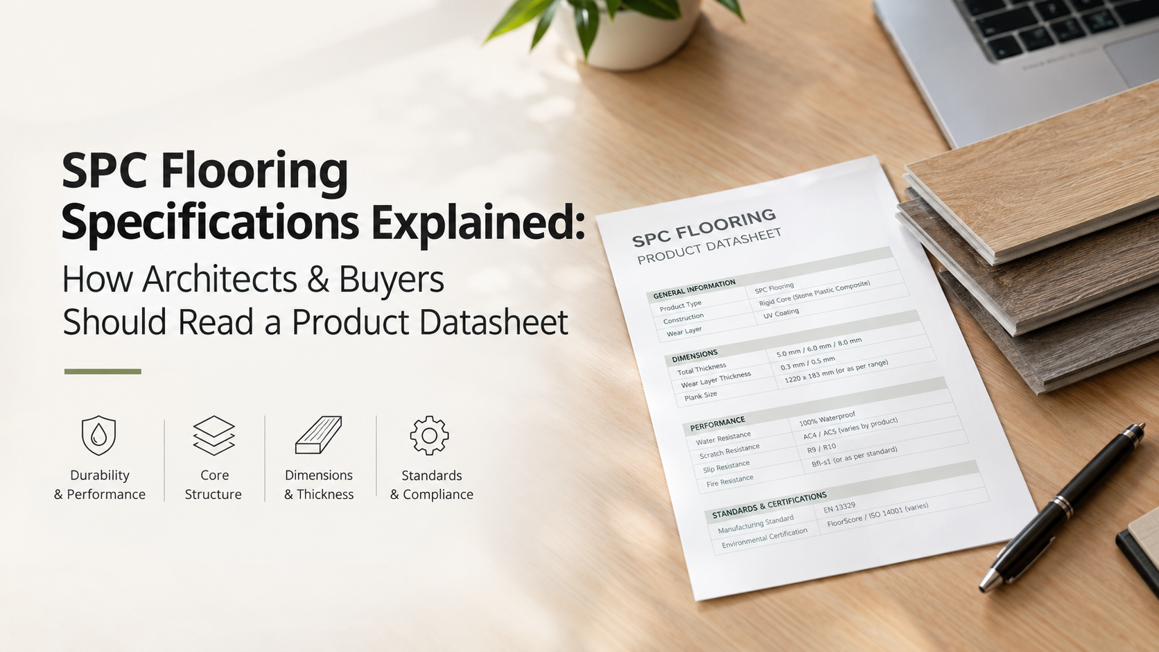 SPC Flooring Specifications Explained: How Architects & Buyers Should Read a Product Datasheet