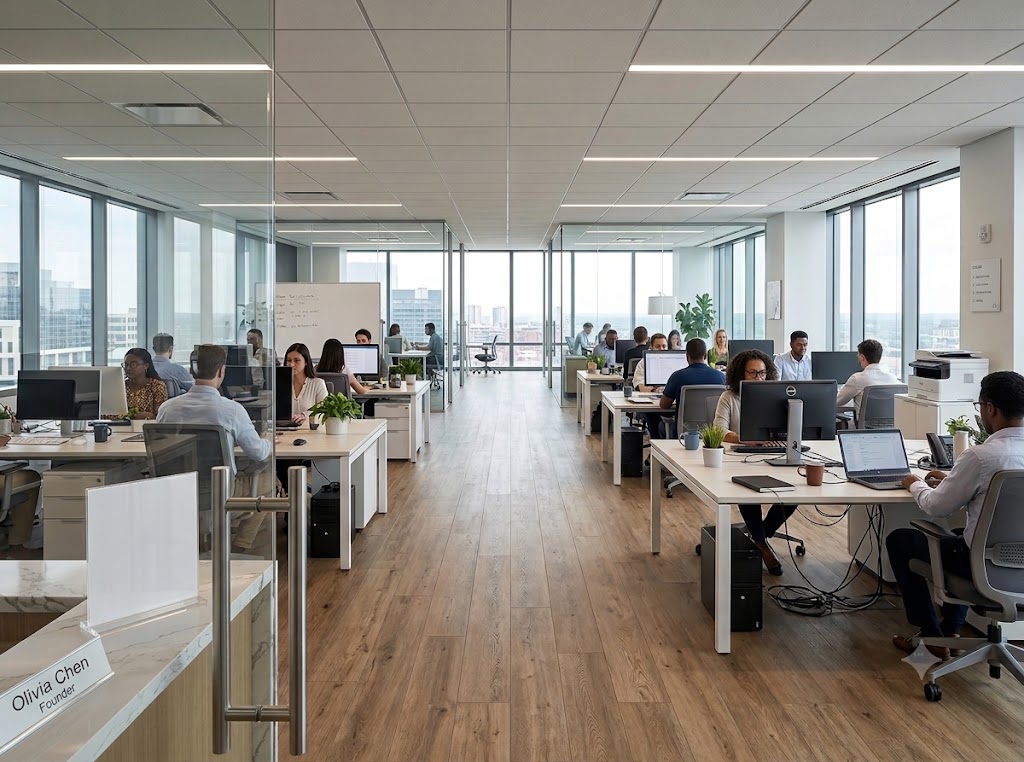 SPC Flooring Installation for a Corporate Office